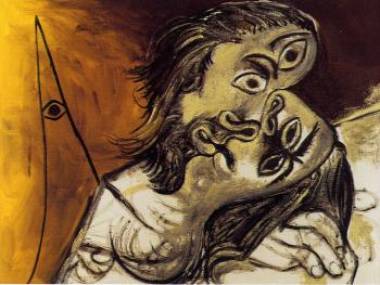 Pablo Picasso : the kiss III